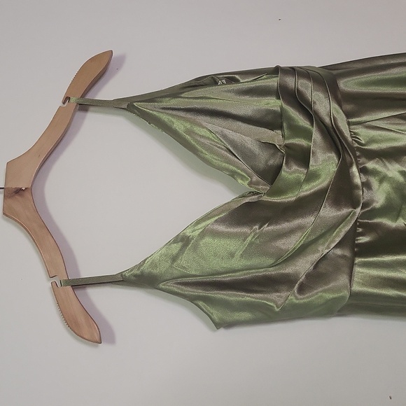 AW Rosemarie Dress - Crystal Satin - Fennel Seed - Picture 7 of 13